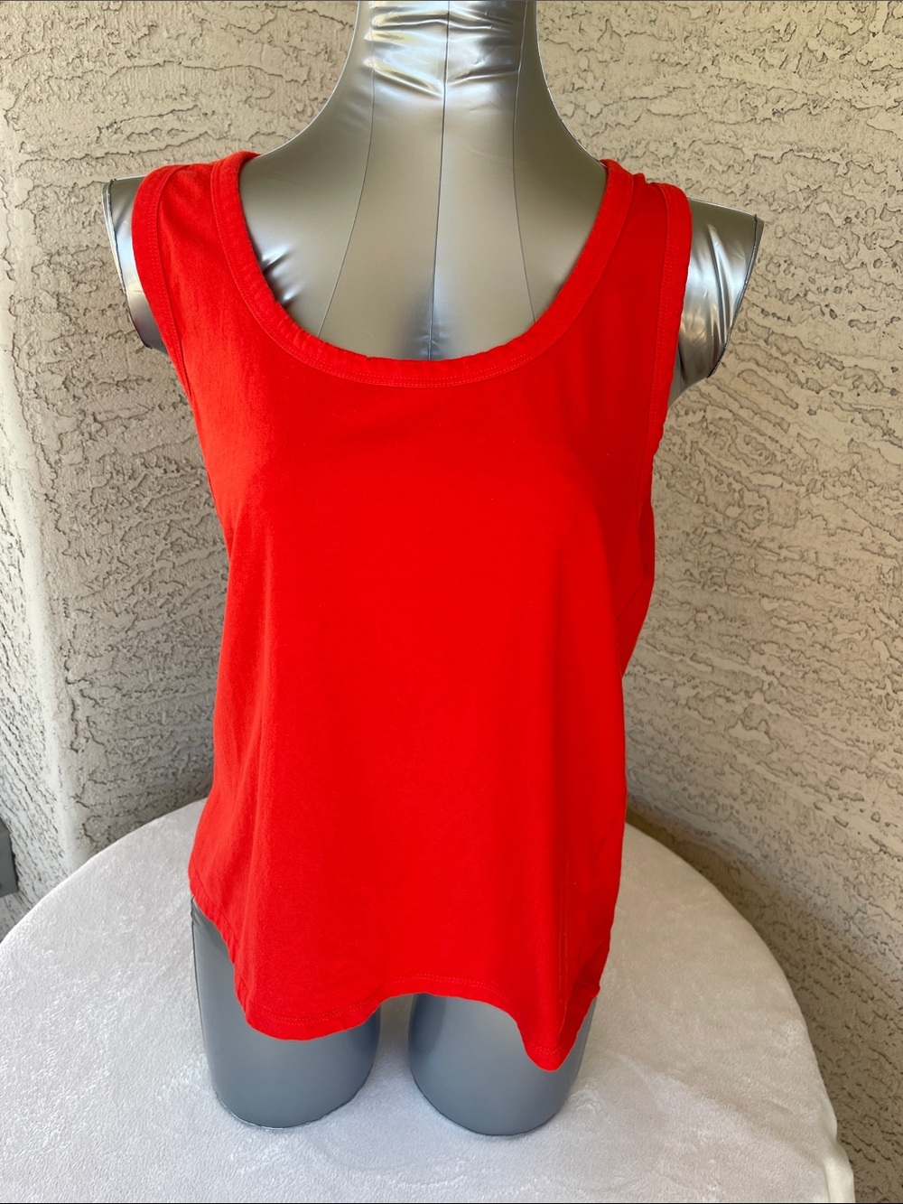 J. Crew Factory Women’s Red Scoop Neck Tank Top 100% cotton